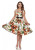 H&R LONDON PRINCESS LILY ORANGE FLORAL GOTH 50s PINUP PUNK VINTAGE PROM DRESS