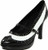 Ellie Black White 4" 1920s Maid Halloween Costume Pump Heels Shoes 414-FLAPPER