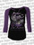 Lethal Angel In Control Raglan Skull Wings Motorcycle Biker T Shirt LA20608 Lethal Angel In Control Raglan Skull Wings Motorcycle Biker T Shirt LA20608
