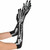Amscan Long Skeleton Gloves Adult Womens Halloween Costume Accessory 841439