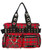 Lost Queen Handcuff Tartan Plaid Grommets Studded Punk Handbag Purse BG34257RED Lost Queen Handcuff Tartan Plaid Grommets Studded Punk Handbag Purse BG34257RED