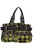 Lost Queen Handcuff Tartan Plaid Grommets Studded Punk Handbag Purse BG34257YLW