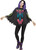 Fun World Skeleton Poncho Day of Dead Death Cosplay Halloween Costume 90355 Fun World Skeleton Poncho Day of Dead Death Cosplay Halloween Costume 90355