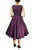 PURPLE SLEEVELESS BELTED DRESS  RETRO VINTAGE 50s STYLE PINUP