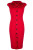 VOODOO VIXEN MAGGIE LOU CLASSIC WAVY DETAIL BUTTON UP PENCIL RED DRESS S-XL