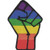 C&D Visionary JSX LGBTQ+ Rainbow Fist Protest Human Rights Patch JSX-0001
