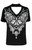 Restyle Black Gothic Women With Choker Witch Henna Butterfly V-Neck Shirt Top Restyle Black Gothic Women With Choker Witch Henna Butterfly V-Neck Shirt Top