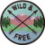 C&D DSX Wild And Free Nature Mountains Trees Arrows Embroidered Patch P-DSX-4850