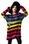 Killstar Over the Rainbow Knit Distressed Oversized Striped Gothic Punk Sweater Killstar Over the Rainbow Knit Distressed Oversized Striped Gothic Punk Sweater