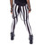 Heartless Ghosted Beetlejuice Striped Yoga Pants Leggings w/Straps A-GHOSTED-BW
