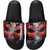 Spiral Direct Skull Blast Goth Skulls Fire Sandals Men's Athletic Slides T152S00 Spiral Direct Skull Blast Goth Skulls Fire Sandals Men's Athletic Slides T152S00