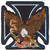 Lethal Threat Ride Free Bald Eagle Iron Cross Motorcycle Biker Embroidered Patch Lethal Threat Ride Free Bald Eagle Iron Cross Motorcycle Biker Embroidered Patch