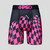 PSD Neon Pink Drip Checkered Breathable Underwear Boxer Briefs 222180041