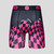 PSD Neon Pink Drip Checkered Breathable Underwear Boxer Briefs 222180041