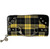 Lost Queen Tartan Plaid Handcuff Charm Studded Punk Clutch Wallet WBN1427-YLW Lost Queen Tartan Plaid Handcuff Charm Studded Punk Clutch Wallet WBN1427-YLW