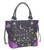 Lost Queen Halloween Witch Cat Moon Jack-O-Lantern Handbag Tote BG34319-BLK