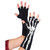 Amscan Glow In The Dark Fingerless Skeleton Halloween Costume Gloves Accessory