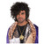 Amscan Pop Icon Prince Curly Black Hair Wig Celeb Halloween Costume Accessory