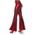 Underwraps 70s Disco Metallic Red Womens Bell Bottom Pants Adult Costume 29466