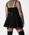 Killstar Feelin Purrty Black Skater Dress Leopard Zip Closure KSRA006178