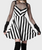 Killstar Stripe O Negative Woman's Dress Black And White Alternative KSRA003422 Killstar Stripe O Negative Woman's Dress Black And White Alternative KSRA003422