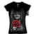 DAVID GONZALES DGA TRUE DEVOTION ROSE TATTOO BIKE GIRLS V NECK SHIRT S-2XL