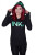 INK ADDICT WOMEN'S BLACK/MINT TATTOO THERMAL HOODIE SWEAT SHIRT S-XXL