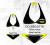 BATGIRL BAT BASICS TWIST HALTER HIPSTER DC BATMAN BIKINI BATHING SUIT SWIMWEAR
