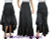 THREE WAY LACE UP RENAISSANCE SKIRT BLACK GOTHIC VICTORIAN STEAMPUNK SEXY PUNK