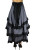 RENAISSANCE 3 TIERED TAIL SKIRT GREY GOTHIC VICTORIAN STEAMPUNK SEXY GOTH PUNK