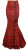 MERMAID JACQUARD FISHTAIL LONG CORSET GOTHIC VICTORIAN RED SKIRT STEAMPUNK