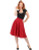 STEADY POLKA DOT THRILLS RED RETRO 50s PUNK ROCKABILLY PINUP TATTOO SKIRT S-XXXL