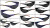 NFL WRAP 3 DOT BLACK SUNGLASSES PICK YOUR TEAM FOOTBALL SPORTS SUN GLASSES