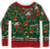 FAUX REAL UGLY CHRISTMAS SWEATER XMAS CARDIGAN HOLIDAY MENS LONG SLEEVE SHIRT