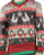 FAUX REAL UGLY CHRISTMAS SWEATER FRISKY DEER SANTA XMAS MENS LONG SLEEVE SHIRT