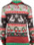 FAUX REAL UGLY CHRISTMAS SWEATER FRISKY DEER SANTA XMAS MENS LONG SLEEVE SHIRT