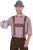 CALIFORNIA COSTUMES ADULT LEDERHOSEN KIT HAT SUSPENDERS OKTOBERFEST BEER GERMAN