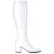 ELLIE GOGO DANCER CLUB WHITE RETRO FASHION ZIP UP COSTUME PUNK BOOTS HEELS SHOES