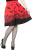 SOURPUSS SPOOKSVILLE BATS RED GOTH RETRO PUNK ROCKABILLY ART PINUP SKIRT S-3XL