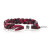 RASTACLAT BORLIN RED PLAID BLACK BRAIDED SHOELACE WRISTBAND BRACELET JEWELRY