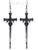 Restyle Silver Swords Earrings Gothic Moon Occult Jewelry Symbols Cross Wiccan