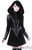 Restyle Future Goth Gothic Black Emo Punk Rocker Adult Womens Coat Jacket Restyle Future Goth Gothic Black Emo Punk Rocker Adult Womens Coat Jacket