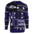 UGLY CHRISTMAS SWEATER NFL BALTIMORE RAVENS PATCHES FOOTBALL XMAS CREW NECK