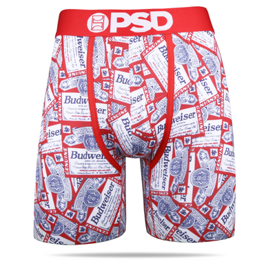 PSD Buds All Over Budweiser Beer Boxer Briefs Athletic Underwear  E21810055-RED - Fearless Apparel