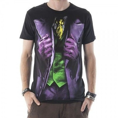 Authentic Batman Joker Dark Knight Costume Dc Comics Movie T Shirt S M L Xl  2X - Fearless Apparel