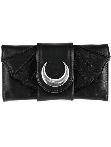 Vegan Leather Wallet - Gothic Wallet - Bat Wallet