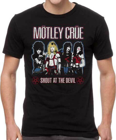 Motley Crue Shout at the Devil Heavy Metal Rock Music Band T Shirt