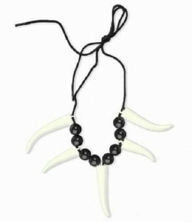 Long Tooth Earrings Caveman Costume Accessory Jewelry