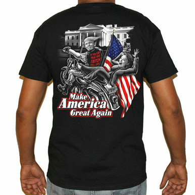 Biker Life USA Place Tits Here Boobies Make Me Smile Motorcycle T Shirt BH4