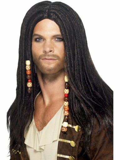 Smiffys Pirate Dreadlocks Beads Wig Adult Halloween Costume Accessory 43286 Fearless Apparel